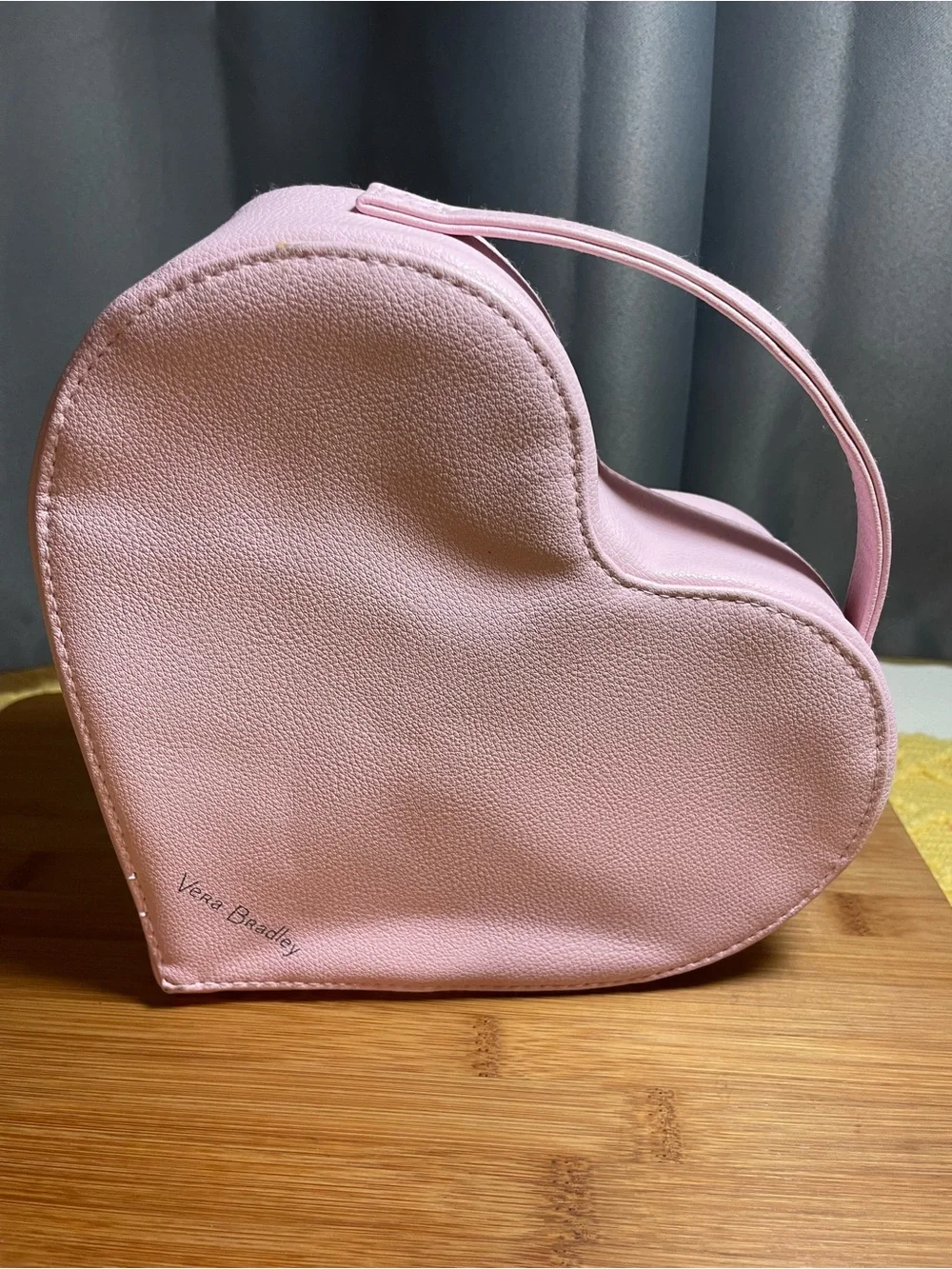 Vera Bradley Pink Heart-Shaped Floral Cosmetic Case